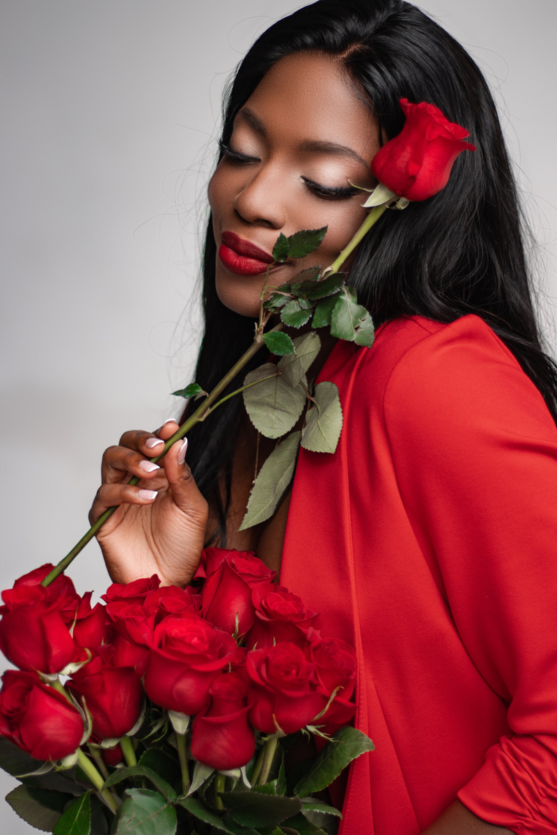 Women's Portrait Photography - Rose Portrait Women Orland Park